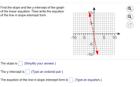 Slope And The Y Intercept Of The Graph