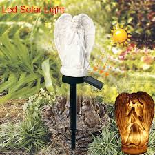 Solar Floor Lamp Resin Angel