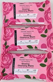 sephora rose glowing cleansing wipes