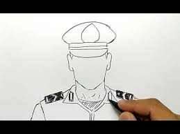 Contoh kumpulan sketsa mewarnai gambar polisi. Gantengnya Cara Menggambar Polantas Youtube