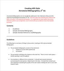 APA Annotated Bibliography Generator Template net