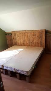 king size pallet bed with headboard