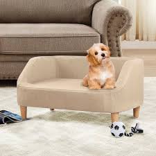 small 30 in beige pet sofa dog sofa