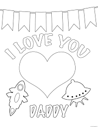 Father's day 2021 coloring page. I Love You Daddy Kids Coloring Pages Printable
