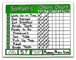 Chore Chart For Kids Personalized With Your Childs Name And The Title Of Your Choice Use A Dry Erase Marker To Write Up To 10 Chores Or Behaviors