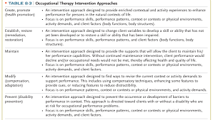 occupational therapy process and the