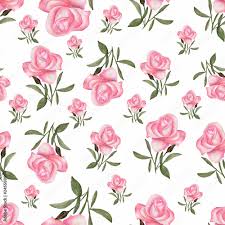 colorful rose flowers seamless pattern