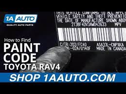 find paint code 05 16 toyota rav4