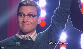 He won: James Wolpert had his hand raised after beating Will Champlin to remain on Adam&#39;s team - article-2471331-18E4FCE500000578-68_638x381
