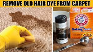 remove old hair dye from carpet with