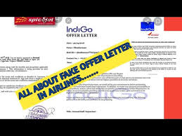 fake offer letters in airlines