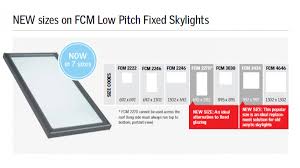 velux low pitch fixed skylights now in