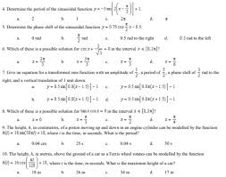 Period Of The Sinusoidal Function Y