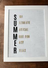 she s crafty summer letter board and