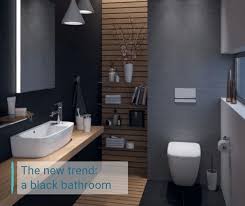 the new trend a black bathroom