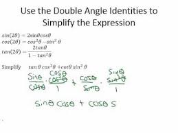 Simplify Trig Expressions With Double