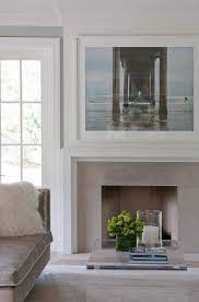 modern white fireplace mantel with