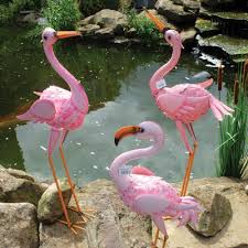 Velda Flamingo Crane Pond Ornament Set
