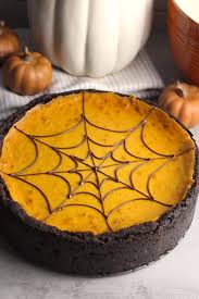 pumpkin cheesecake with chocolate oreo