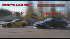 RENNtech Mercedes GT-S 612 HP (ECU upgrade) vs Porsche 911 Turbo S ...
