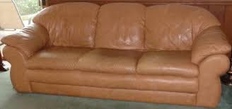 Nice Full Size Tan Leather Sofa Gdc