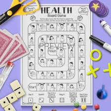 health board game fun esl worksheet