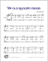 the old rugged cross easy piano sheet