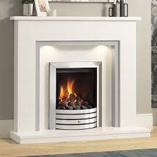 Alexis White And Grey Micro Marble Fire
