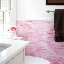 Pink Glass Tile Backsplash Design Ideas