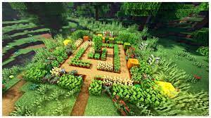 a vegetable garden in minecraft
