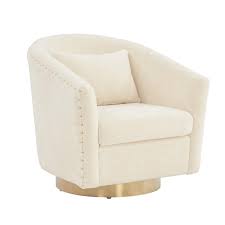 Frequently made of fabric, upholstery and metal, all swivel tub chairs available were constructed with great care.there are all kinds of swivel tub chairs available, from those produced as long ago as the 20th century to those made as recently as the 21st century. Safavieh Accent Chairs Clara Sfv4702m Quilted Swivel Tub Chair Ivory Swivel From Alliance Furnishings