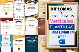 diplomas y certificados verticales para