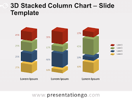 3d stacked column chart for powerpoint