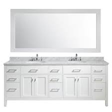 Shop bathroom vanities and a variety of bathroom products online at lowes.com. London Double Vanity With Matching Mirror 84 White Lowe S Canada