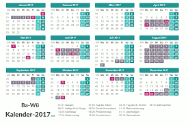 Wann die schulferien 2023 in deutschland sind, steht längst fest. Ferien Baden Wurttemberg 2017 Ferienkalender Ubersicht
