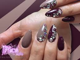 swarovski gel nails bordeaux pics nails