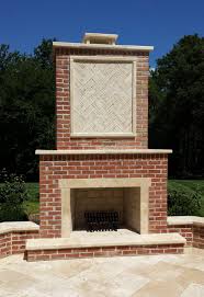 Traditional Brick Fireplace With