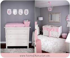 Pink And Gray Baby Girl Nursery