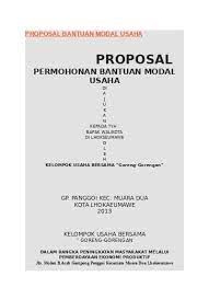 Contoh proposal permintaan bantuan usaha kios pdf. Top Pdf Proposal Permohonan Modal Usaha 1 123dok Com