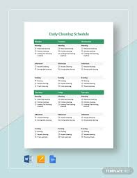 cleaning schedule 22 exles