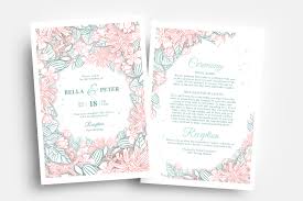 Wedding Invitations Template Design Modern Floral Invitation