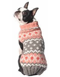Chilly Dog Sweaters Chilly Dog Peach Fairisle Sweater