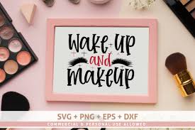 wake up and makeup graphic by