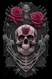 rose res fractal tattoo background