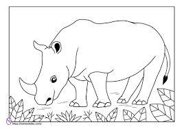 October 3, 2020may 24, 2020 by vera persibtiawati. Animal Coloring Pages Rhino Semesta Ibu