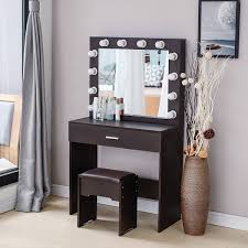 panel dressing table with 12 led lights