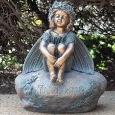 Sitting Fairy Garden Statue Lily
