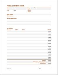 Product Order Form Template For Ms Word Word Excel Templates