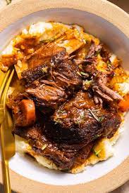 succulent red wine braised short ribs