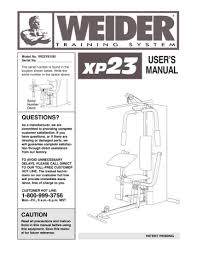 weider xp23 user s manual manualzz